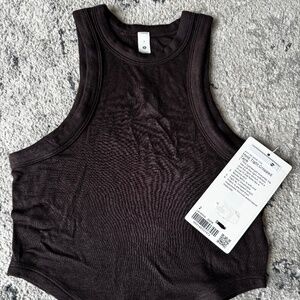 NWT Lululemon Hold Tight Tank Cropped in Espresso Sz 2